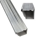 A-M Gutter Guard - 5" (31 Feet, Mill Finish) Heavy-Duty Aluminum Gutter Guard - Leaf & Debris Protection for 5-inch and 6-inch Gutters, DIY-Easy, Made in The USA