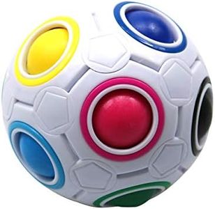 FC MXBB 2.5 inches Fidget Ball Intelligence Rainbow Magic Ball Cube 3D Puzzle Football Design Fidget Toy