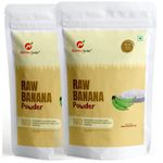 Nutribud Foods Raw Banana Powder (Kerala Nendran Banana) - Gluten-Free | Natural Ingredients | Pack of 2, 200g each