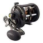 PENN Squall II Level Wind Fishing Reel, Conventional Reels, Saltwaater, Offshore Fishing, Unisex, Black Gold, 20, Star Drag