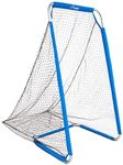 Champion Sports Football Kicking Screen - Powder Coated Steel - Extra Deep Pocket - White/Blue