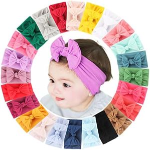 Kaimeilai Bande de Cheveux Bébé Tout-Petit, 24 Pièces Bébé Bandeaux, Extensible Bandeaux Bébé Bande de Cheveux Bébé Tout-Petit, pour Enfants Nouveau-nés Nourrissons Tout-Petits Multicolor