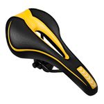 New Gel Bike Seat Bicycle Saddle, MSDADA Bike Saddle for Men & Women, Waterproof Bicycle Seat Comfortable Soft Cushion for Road Bike, Mountain Bike, Exercise Bike, City Bikes(Yellow)