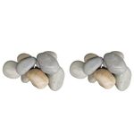 Foodie Puppies Natural Polished River Stones | Perfect for Aquarium, Home Decoration, DIY, Arts & Crafts, Kindness Kids Party, Garden Decor, Landscape, and Decorative Pebbles Stones (Pack of 20)