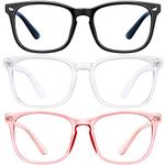 Blue Light Blocking Glasses - Women/Men 3Pack Computer Reading Gaming Anti Eyestrain Blue Light Glasses Non Prescription