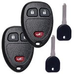 Key Fob Keyless Entry with Ignition Keys Fits for Chevy Silverado Avalanche Tahoe Traverse Equinox Express/GMC Sierra Acadia 2007 2008 2009 2010 2011 2012 2013 Remote Control Replacement OUC60270