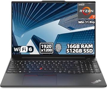 Lenovo ThinkPad E16 Gen2 Business Laptop, 16" WUXGA Display, AMD Ryzen 7 7735U, Windows 11 Pro, Radeon 660M, 16GB RAM, 512GB SSD, Backlit Keyboard, Fingerprint, Thunderbolt 4, Wi-Fi 6, AI-Ready Plus