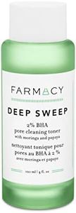 Farmacy 2% Salicylic Acid Toner for Face - Deep Sweep Gentle BHA Exfoliant for Oily Skin - Refines Texture with Papaya Enzymes & Moringa Water for a Healthy-Looking Complexion (120ml)