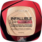 L’Oréal Paris Infallible 24H Fresh Wearfoundation In A Powder, Waterproof Matte Finish, ivory buff 125, 9 g (Pack of 1)