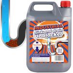 5 Litre Heavy Duty Sink & Drain Unblocker Strong Cleaning Liquid Plug Hole Toilet Cleaner Tool For Home, Office, Garage & Shops (1 x 5 Litre)