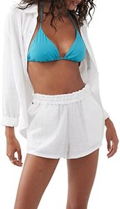 O'NEILL Womens Carla Beach Shorts, White, XXL