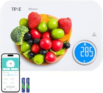 TIPRE Smart Food Kitchen Scale with Nutritional Calculator, Food Scale for Weight Loss, Digital Kitchen Scale for Meal Planning, Tracking Nutrient Value, Calorie, Macro Counting with Free App, 11lb