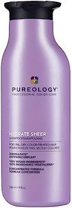 Pureology Hydrate Sheer Shampoo | For Fine, Dry, Colour-Treated Hair Vegan 266ml