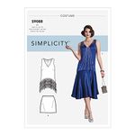 SIMPLICITY Sewing Pattern S9088 Misses' Flapper Costumes, 14-16-18-20-22, R5