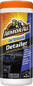 Armor All Car Detailer Wipes by Armor All, Interior Car Wipes for Dirt and Dust, 25 Count