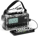 Emergency Radio 12000mAh AUTO NOAA Weather Radio, Solar Hand Crank Portable AM/FM Shortwave Radio with Rechargeable Battery Powered, Flashlight, Reading Lamp, SOS Alarm for Indoor Outdoor Emergencies