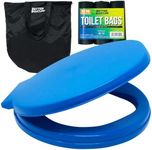 Better Boat Portable Camping Toilet Kit, 5-Gallon & 8-Gallon Bucket Toilet Seat with Lid, Waste Bags & Carry Case for Boating, Outdoor, Travel, and Emergency Use. Ideal Bathroom Solution for Adults