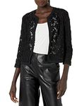 Anne Klein Women's Floral Lace Mesh Cardigan, Anne Black, 4