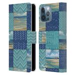 Head Case Designs Officially Licensed Paul Brent Beach Scape Patch Work Coastal Leather Book Wallet Case Cover Compatible With Apple iPhone 13 Pro Max