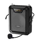 SHIDU M808 Portable Bluetooth Voice Amplifier IPX5 Waterproof 18W Loud Speaker 2500mAh Large Capacity Rechargeable Battery PA Systems Speaker for Teachers,Classroom, Meetings and Outdoors