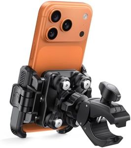 Lamicall Motorrad Handyhalterung, Handyhalter Fahrrad - [Perfekt für Videoaufnahmen] Vibrationsgedämpfte Handy Halterung Motorrad, 360° Handy Halter Fahrradlenker für iPhone 17 16, 7,2 Zoll Smartphone