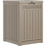 YITAHOME 51 Gallon Resin Package Delivery Box for Outside, Storage Box with Lockable Secure, Resin Deck Box for Porch, Curbside(Brown)