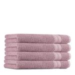 Kinton Crafts QUILL Luxury Cotton Hand Towel (Pack of 4, 60x40cm, 650GSM) Super Absorbent|Ultra Soft|Eco-Friendly|Zero Twist|Lint Free|Ideal for Home|Gym|Travel|Spa|Hotel- Mauve