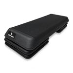 Leeway Stepper for Exercise at Home 43” | 3-Level Adjustable Aerobic Step Platform (4-6-8 Inch) | Non-Slip Step Board for Cardio | Gym Stepper for Weight & Fitness Workout Cardio | Gym Stool (109X41X20 CM - Black)