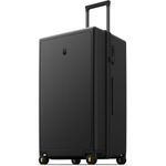 LEVEL8 Large Suitcase 28 Inch Hand Luggage with Spinner Wheels, 100% PC Micro-Diamond Textured Design Checked Large Luggage, Lightweight Hard Shell Suitcase with TSA Lock, Black (74cm, 99L, Black)