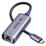 UGREEN USB C to 2.5G Ethernet Adapter Aluminum USB C Ethernet Adapter USB C Rj45 Nework LAN Adapter Compatble with MacBook Pro, iPad Pro, iPhone 15, Galaxy S23, XPS 13 15