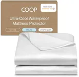 Coop Home Goods Ultra-Cool Waterproof California King Mattress Protector, Machine Washable Cooling Mattress Cover, Whisper Quiet Bed Protector Waterproof, Cooling Mattress Protector California King