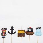 Smiling Faces Birthday Candles for Cake Topper Decoration Design Animals Pirate Football 1 30 40 50 21 Number Candle Easy Use Perfect for Parties Special Occasions – Pirate