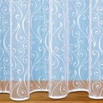 John Aird Scroll Design Net Curtain - Sold By The Metre - (Drop: 72" (183cm))