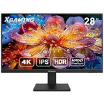 XGaming 28 Inch 4K Monitor, 3840x2160 IPS Panel, 60Hz, 4ms,100% sRGB, HDMI, DP, Freesync, HDR,Built in Speaker,Low Blue light,VESA