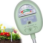 Swarush Upgraded 4-in-1 Soil pH Meter & Moisture Tester, Light, Nutrients, and pH Test Kit for Garden, Lawn, Farm, Indoor & Outdoor Plants, No Battery Required