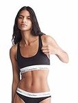 Calvin Klein Women's Modern Cotton Bralette Bra, Midnight Black, M