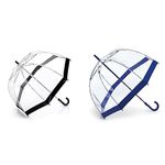 Fulton Funbrella Birdcage Kids Umbrella Black Trim & Birdcage One Women's Umbrella Navy Border One Size