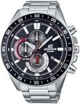 Casio Men's Quartz Watch with Stainless Steel Strap, TBA, 22 (Model: EFV620D-1A4V), Silver-Tone, Silver-Tone, Quartz Watch