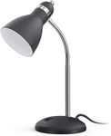 LEPOWER Metal Desk Lamp, Eye-Caring Table Lamp, Study Lamps with Flexible Goose Neck for Bedroom, Home Office (Matte Black)