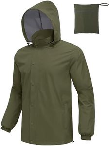 COOFANDY Men's Lightweight Waterproof Jacket Packable Windbreaker Running Coat