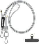 Birwiny Crossbody Cell Phone Lanyard Universal Phone Strap for Travel Essentials, 6mm Thick, Adjustable Strap for iPhone, Samsung, Huawei Smartphone Misty Gray