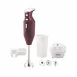 BOSS Stainless Steel Big Boss Portable Hand Blender | Powerful 275 W Motor | 5 Years Warranty* First In India | Variable Speed Control | Isi-Marked, Wine, 275 Watts