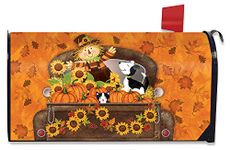 Fall Harvest Pickup Magnetic Mailbox Cover Scarecrow Standard Briarwood Lane