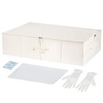 Wedding Dress Storage Box - Wedding Dress Preservation Box with 20 Sheets of Acid Free Tissue Paper for Storage Wedding Dress Storage Box Kit,Heirloom Wedding Gown Storage Box - Bride Musthaves(Beige)