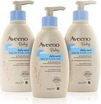 Aveeno Baby Daily Care Hair Shampoo & Body Wash, Gently Cleanses Babies' Skin, Baby Essentials, Packaging May Vary, 300 ml, Pack of 3