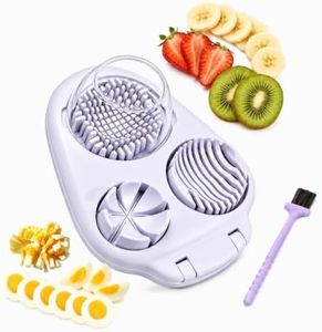 ShanfeCraft 3-in-1 Egg Slicer Cutter Dicer for Hard Boiled Eggs/Soft Fruit
