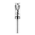 SpeTool Top Bearing Compression Flush Trim Router Bit with 1/4" Shank 1/2" Cutting Diameter, Up and Down Spiral Template Pattern Router Bit for Woodworking Trimming