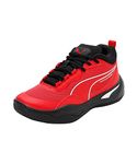 Puma Unisex-Kids Playmaker Pro JR High Risk Red-Jet Black Basketball Shoe - 3UK (37757301)