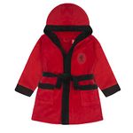 Liverpool FC Official Gift Baby Hooded Fleece Dressing Gown Red 12-18 Months