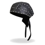 Hot Leathers Studded Leather Head Wrap (Black)